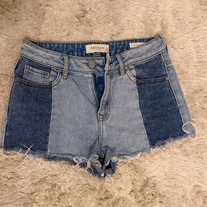 PacSun Women's Patchwork Blue Jean Shorts